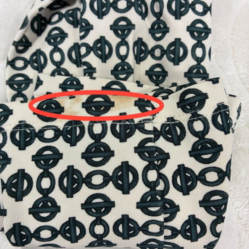 Tory Burch Katie Link Print Shirtdress‎ Rayon Midi Long Sleeve Button Up Size S
